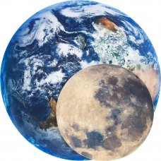 Картина тондо «Земля-луна» 50x30 см