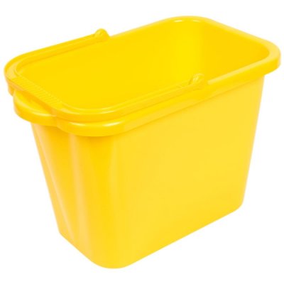 Ведро прямоугольное 9.5 л пластик цвет жёлтый, SM-82402778