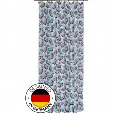 Штора на ленте «Кеды» 145х260 см цвет серый