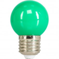 Лампа светодиодная Volpe E27 220 В 1 Вт шар матовый 80 лм зелёный свет