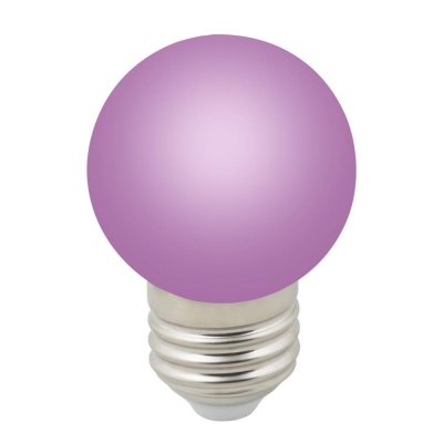 Лампа светодиодная Volpe E27 220 В 1 Вт шар матовый 80 лм фиолетовый свет, SM-82422141