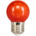 Лампа светодиодная Volpe E27 220 В 1 Вт шар матовый 80 лм красный свет, SM-82422142