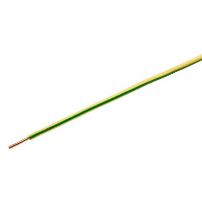 Провод Камкабель ПуГВ 1x2.5, на отрез, ГОСТ, цвет желто-зеленый, SM-82422265