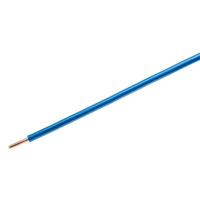 Провод Камкабель ПУВ 1x6, на отрез, ГОСТ, цвет синий, SM-82422272