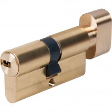 Цилиндр Abus KD6MM Z30/K30, 30x30 мм, ключ/вертушка, цвет золото