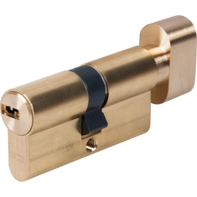 Цилиндр Abus KD6MM Z30/K30, 30x30 мм, ключ/вертушка, цвет золото, SM-82441698