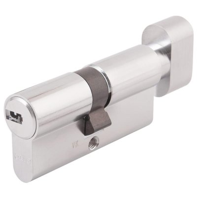 Цилиндр Abus KD6N Z30/K40, 30x40 мм, ключ/вертушка, цвет никель, SM-82441709