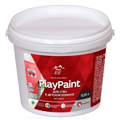 Краска для стен в детской комнате Parade PlayPaint база А 0.25л, SM-82450509