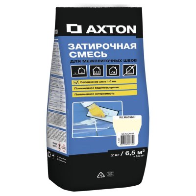 Затирка цементная Axton А.320 цвет жасмин 2 кг, SM-82454863