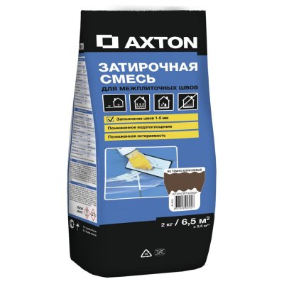 Затирка цементная Axton А.410 2 кг цвет тёмно-коричневый, SM-82454870