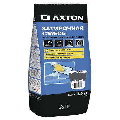 Затирка цементная Axton A.130 цвет антрацит 2 кг, SM-82454871