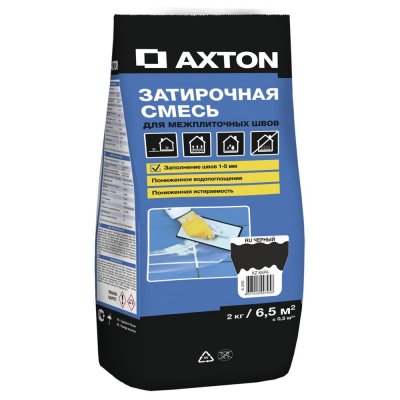 Затирка цементная Axton А.200 цвет чёрный 2 кг, SM-82454873