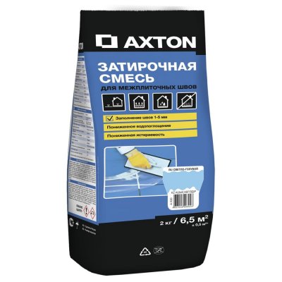 Затирка цементная Axton А.520 2 кг цвет светло-голубой, SM-82454880