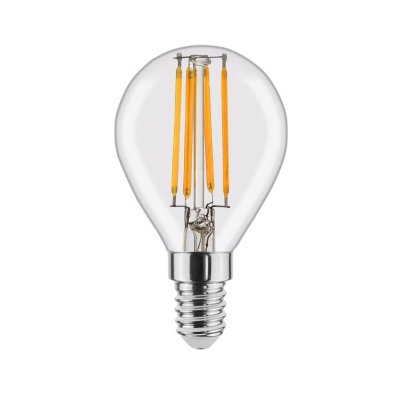 Лампа светодиодная филаментная Lexman E14 220 В 4.5 Вт шар янтарный 470 лм, белый свет, SM-82456308