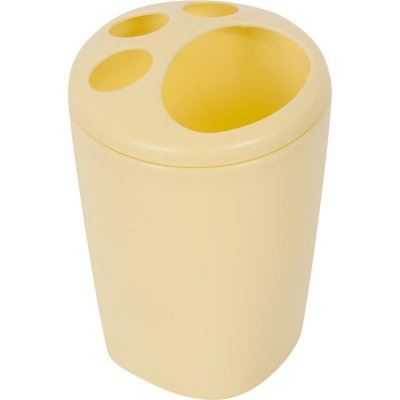 Стакан для зубных щеток Aqua цвет желтый, SM-82485319