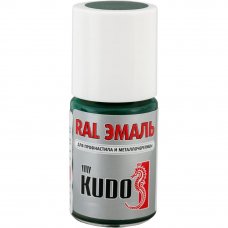 Эмаль для металлочерепицы Kudo с кисточкой, цвет зелёный мох, 15 мл