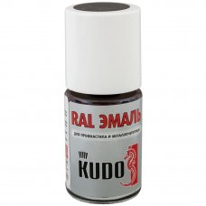 Эмаль для металлочерепицы Kudo с кисточкой, цвет шоколадно-коричневый, 15 мл