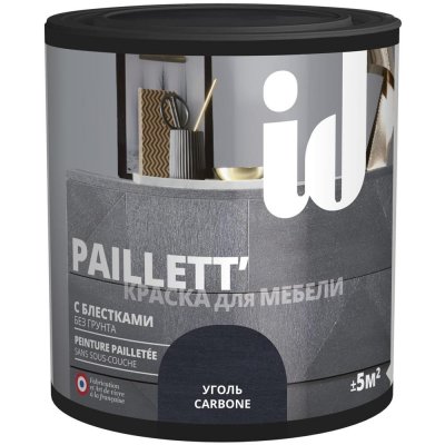Краска для мебели ID Paillett цвет уголь 0.5 л, SM-82494147