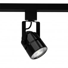 Трековый светильник Gauss со сменной лампой GU10 50 Вт, 2 м², форма цилиндр, цвет чёрный