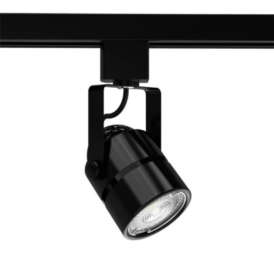 Трековый светильник Gauss со сменной лампой GU10 50 Вт, 2 м², форма цилиндр, цвет чёрный, SM-82499604