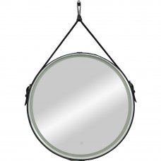 Зеркало на ремне с подсветкой Belt Black LED Ø65 см