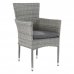 Кресло садовое Naterial Davos 57x88x91 см, искусственный ротанг, серый/чёрный, SM-82509566