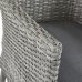 Кресло садовое Naterial Davos 57x88x91 см, искусственный ротанг, серый/чёрный, SM-82509566