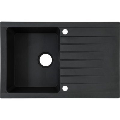 Мойка URBATEC 78x50x20 см, композитный материал, цвет чёрный, SM-82541136