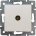 ТВ-розетка оконечная встраиваемая Lexman Виктория шлейф,цвет жемчужно-белый, SM-82557980