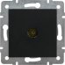 ТВ-розетка оконечная встраиваемая Lexman Виктория шлейф,цвет чёрный бархат матовый, SM-82557981