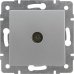 ТВ-розетка оконечная встраиваемая Lexman Виктория шлейф,цвет серебро матовое, SM-82557982