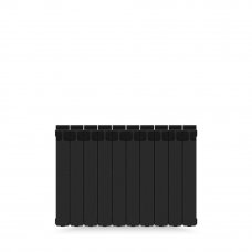 Радиатор Rifar Monolit 500, 10 секций, боковое подключение ,цвет чёрный, биметалл