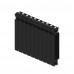Радиатор Rifar Monolit 500, 10 секций, боковое подключение ,цвет чёрный, биметалл, SM-82560798