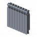 Радиатор Rifar Monolit 500, 8 секций, боковое подключение, цвет серый, биметалл, SM-82560807