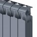 Радиатор Rifar Monolit 500, 8 секций, боковое подключение, цвет серый, биметалл, SM-82560807