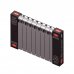 Радиатор Rifar Monolit 500, 10 секций, боковое подключение, цвет серый, биметалл, SM-82560808