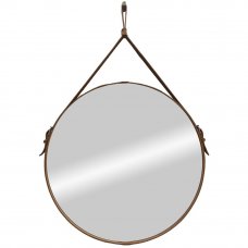 Зеркало декоративное «Миллениум браун» на ремне, круг, Ø50 см