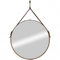 Зеркало декоративное «Миллениум браун» на ремне, круг, Ø65 см