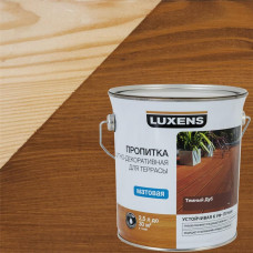 Пропитка для террасы Luxens матовая цвет тёмный дуб 2.5 л