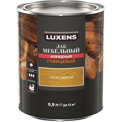 Лак для мебели Luxens алкидный цвет сосна глянцевый 0.9 л, SM-82575527