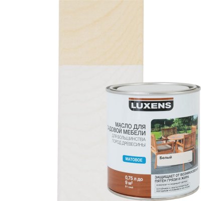 Масло для садовой мебели Luxens цвет белый 0.75 л, SM-82578521
