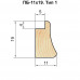 Багетный погонаж сращенный 11x19x2200 мм тип 1, SM-82601301