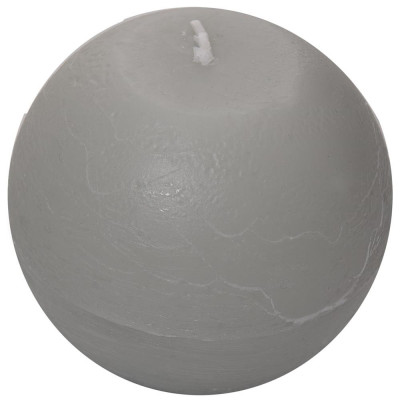 Свеча-шар «Рустик» 10 см цвет светло-серый, SM-82606777