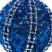 Шар ёлочный с бусами 8 см цвет синий, SM-82606994