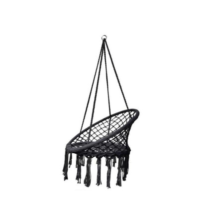 Кресло-гамак садовый 82x131 см, поликоттон/сталь, цвет тёмно-серый, SM-82608777