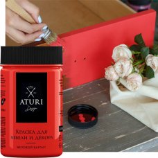 Краска для мебели меловая Aturi цвет красная помада 0.28 л