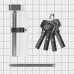 Цилиндр Standers TTAL1-3040NBCR, 30x40 мм, ключ/вертушка, цвет хром, SM-82625278