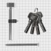 Цилиндр Standers TTAL1-3555CR, 35x55 мм, ключ/вертушка, цвет хром, SM-82625280