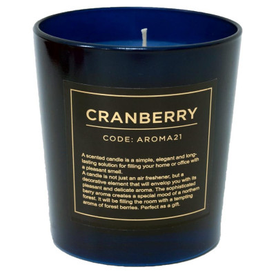 Свеча ароматическая «Cranberry», цвет синий, SM-82625940