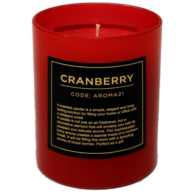 Свеча ароматическая «Cranberry», цвет красный, SM-82625941